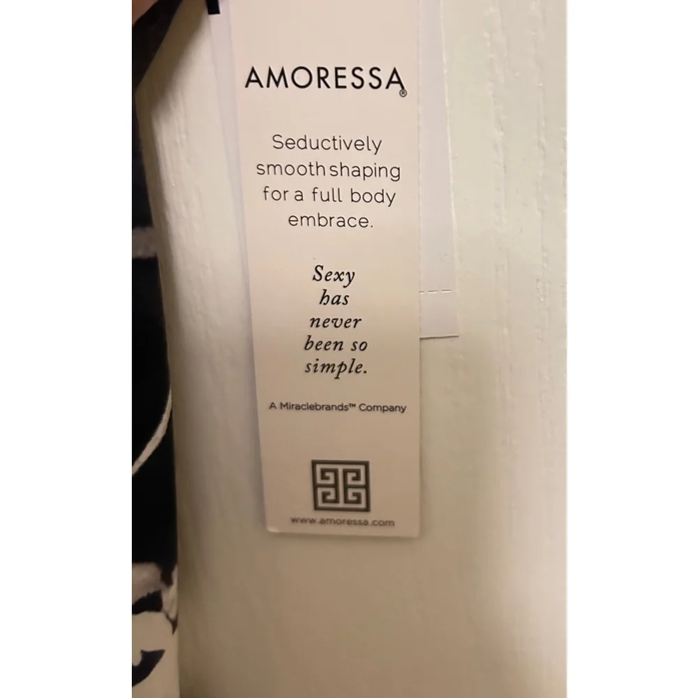 Women's Amoressa Swimwear Tankini Top Size 10 Black White - Picture 6 of 8